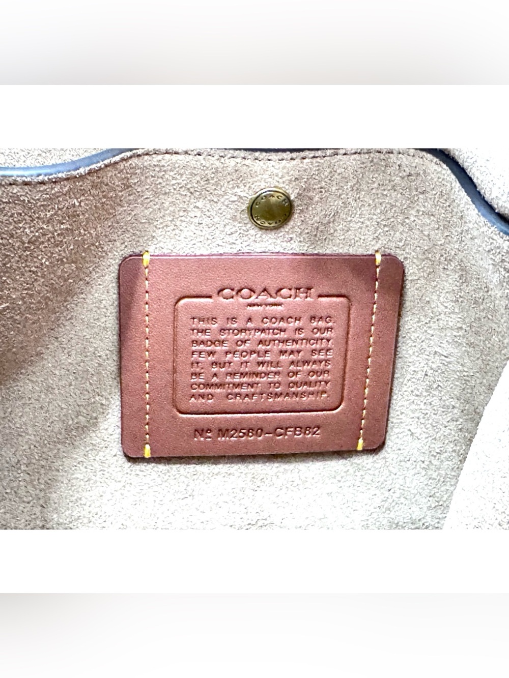 COACH Bleecker Bucket Bag With Kisslock, NUAGE - Picture 7 of 9